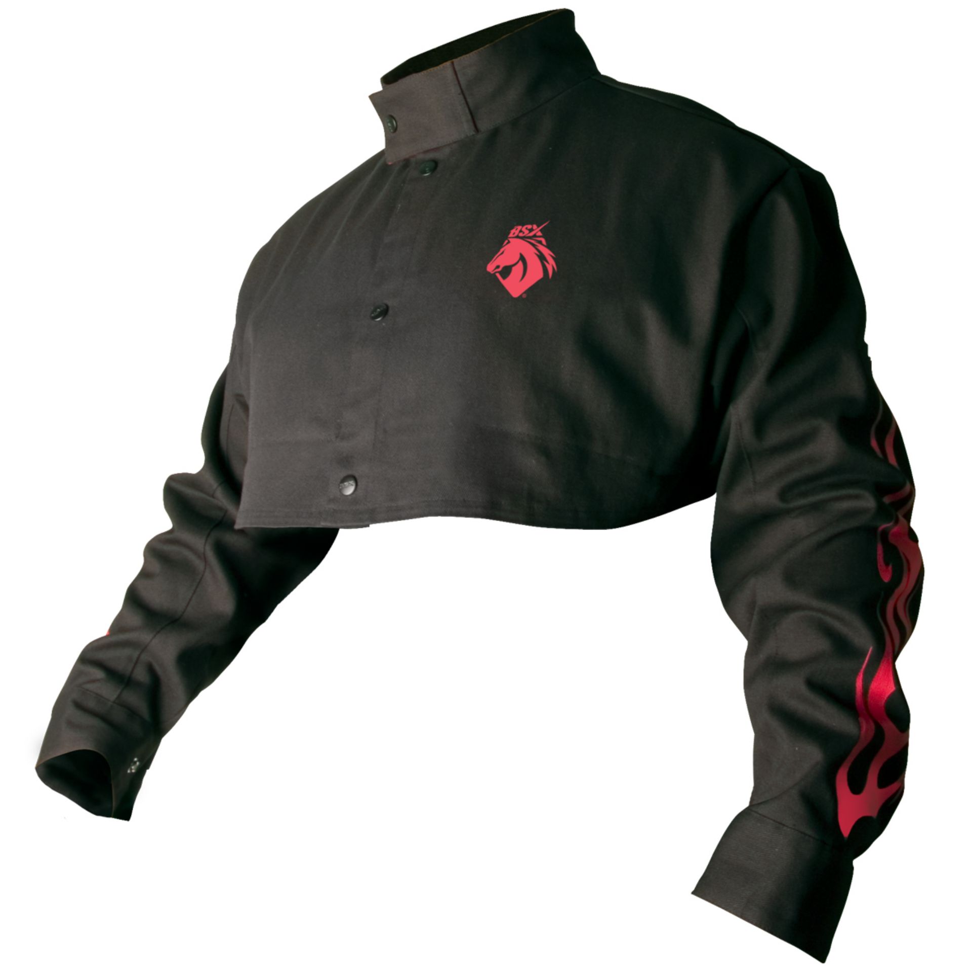 Picture of Black Stallion BX21CS BSX FR WELDING CAPE SLEEVE WITH RED FLAMES