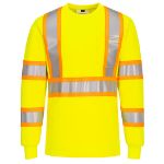 Picture of Portwest CA111 Hi-Vis X Back Contrast Tape T-Shirt L/S