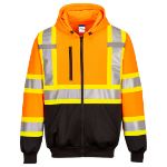 Picture of Portwest CA170 Hi-Vis X Back Contrast Tape Zipped Hoodie