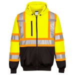Picture of Portwest CA170 Hi-Vis X Back Contrast Tape Zipped Hoodie