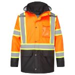 Picture of Portwest CA369 Hi-Vis X Back Contrast Winter Traffic Jacket
