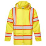 Picture of Portwest CA400 Hi-Vis X Back Contrast Tape Rain Jacket