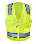 Picture of Occunomix ECO-CT2MZ COLOR TWO-TONE MESH VEST W/ ZIPPER - Type R Class 2