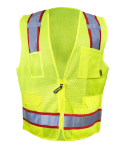 Picture of Occunomix ECO-CT2MZ COLOR TWO-TONE MESH VEST W/ ZIPPER - Type R Class 2