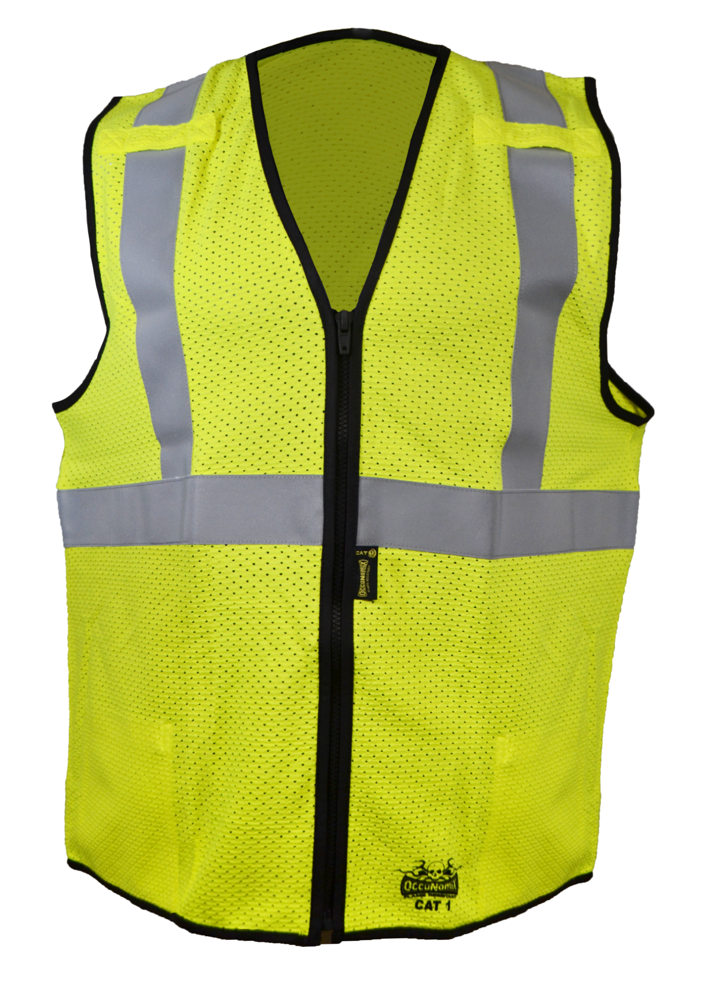 Picture of Occunomix FR-VM2112Z FLAME RESISTANT MESH ZIP VEST - Type R Class 2