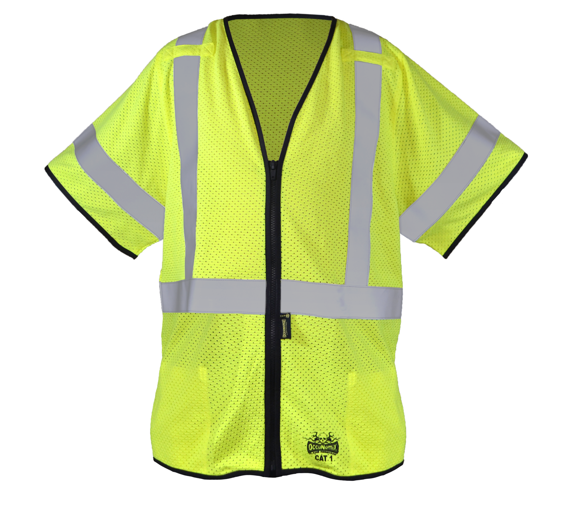Picture of Occunomix FR-VM2213Z FLAME RESISTANT MESH ZIP VEST - Type R Class 3