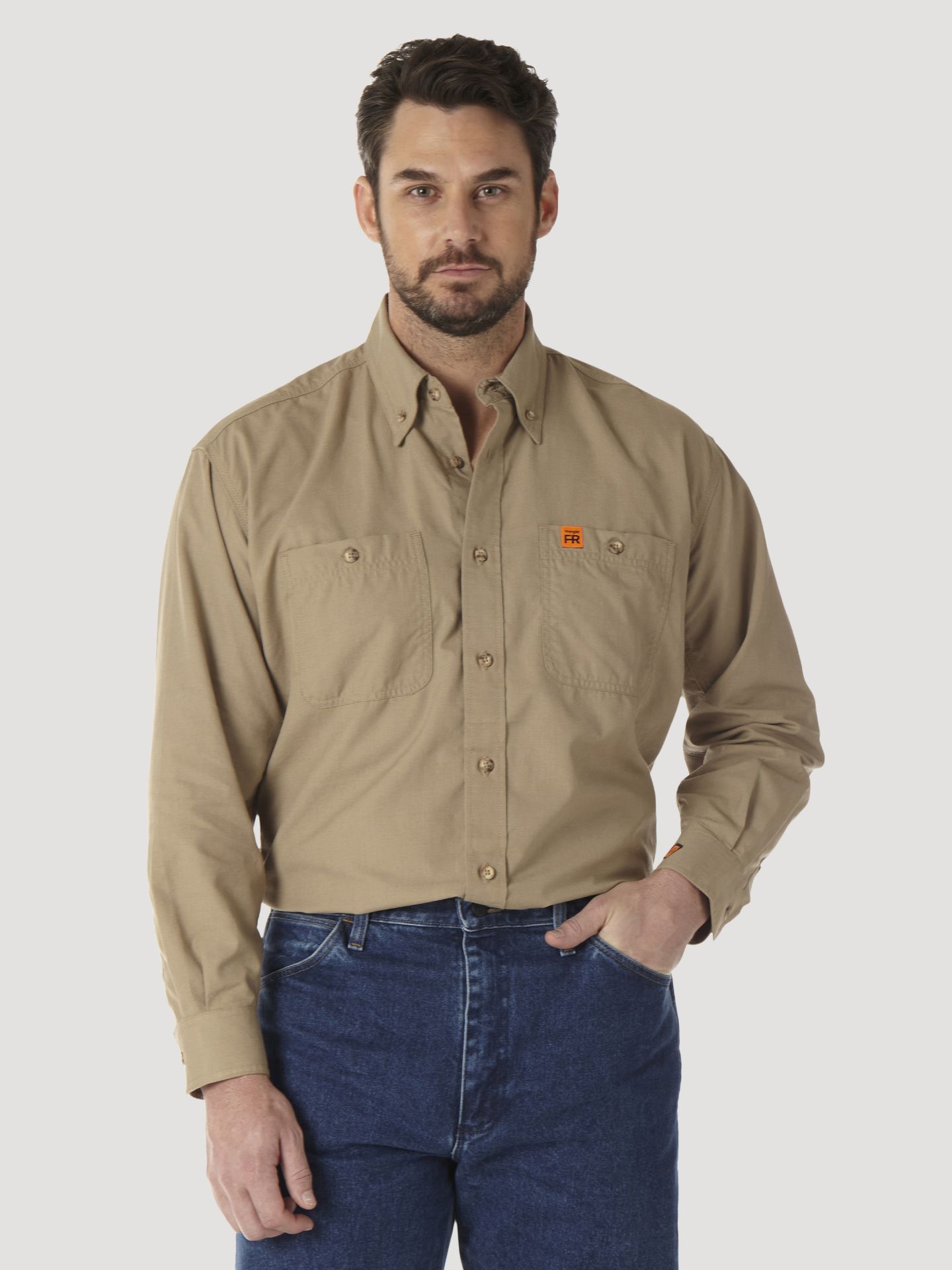 Picture of Wrangler FR3W01K FR Flame Resistant Twill Workshirt