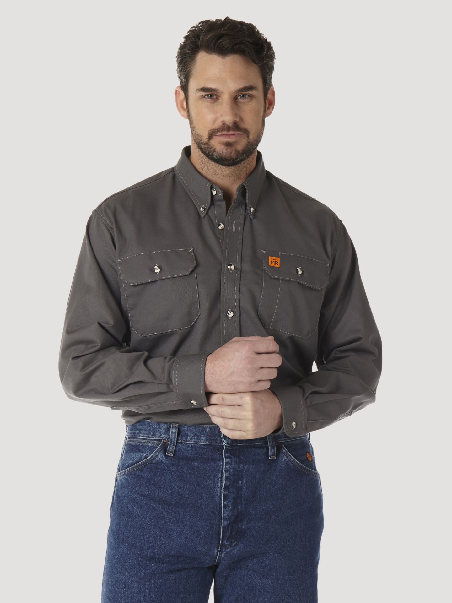 Picture of Wrangler FR3W5 FR Flame Resistant Long Sleeve Work Shirt