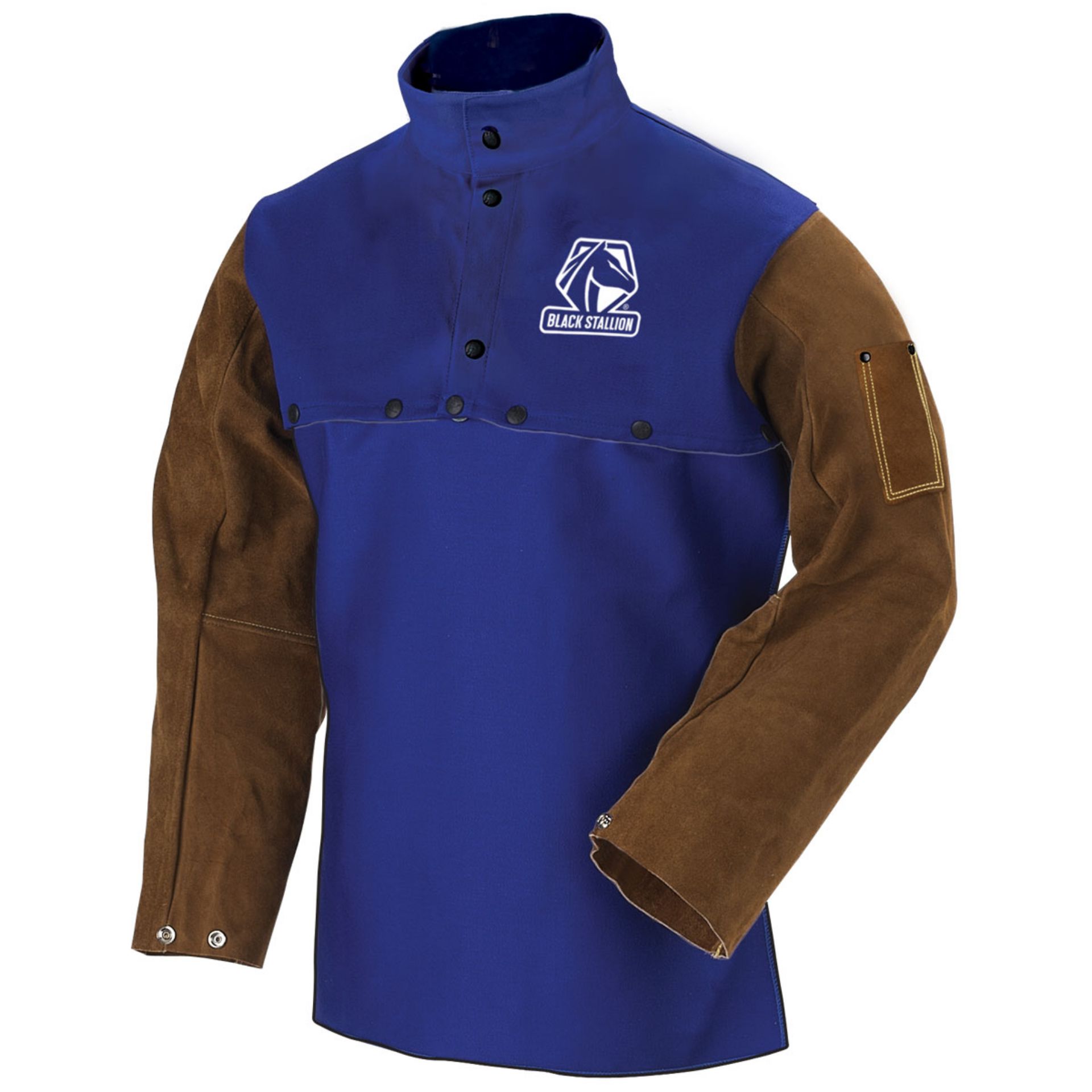 Picture of Black Stallion FRB9-21CS/BS 9 OZ FR AND SIDE SPLIT COWHIDE HYBRID CAPE SLEEVE