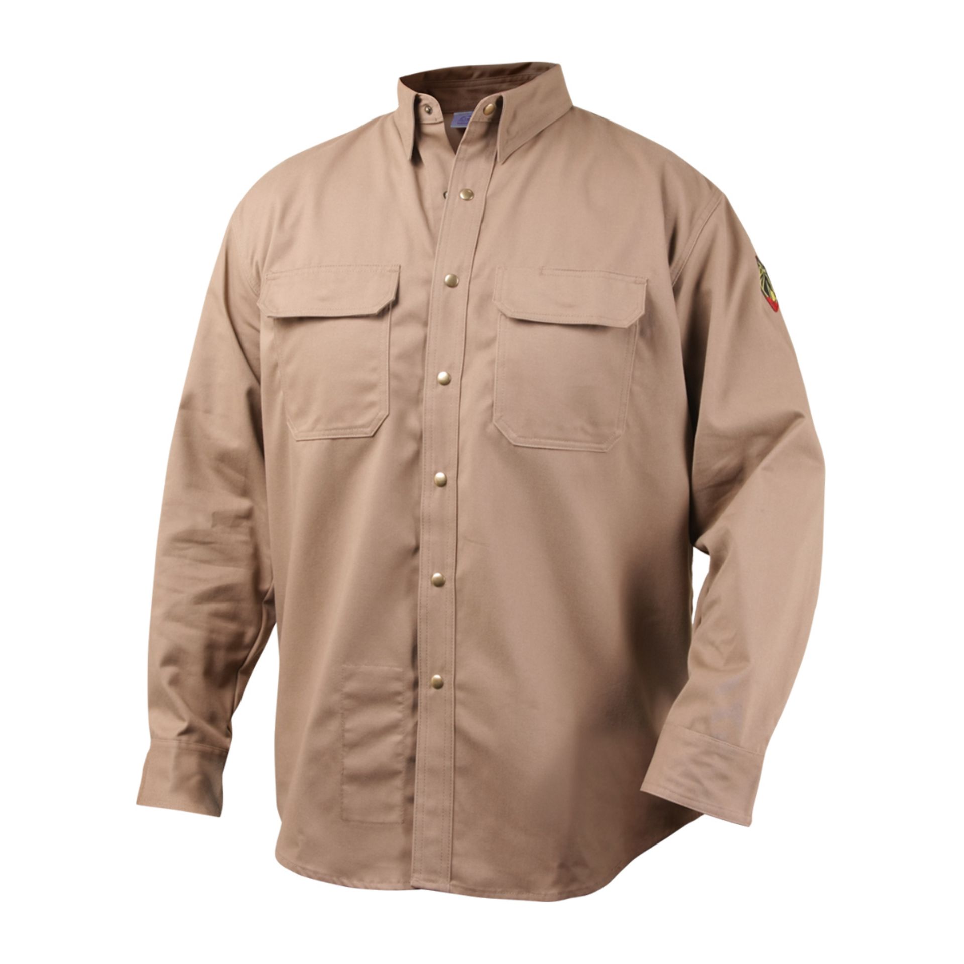 Picture of Black Stallion FS7-KHK 7 OZ FR COTTON WORK SHIRT