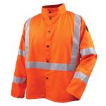 Picture of Black Stallion JF1012-OR 9 OZ FLAME RESISTANT COTTON 30 INCH JACKET WITH SILVER REFLECTIVE