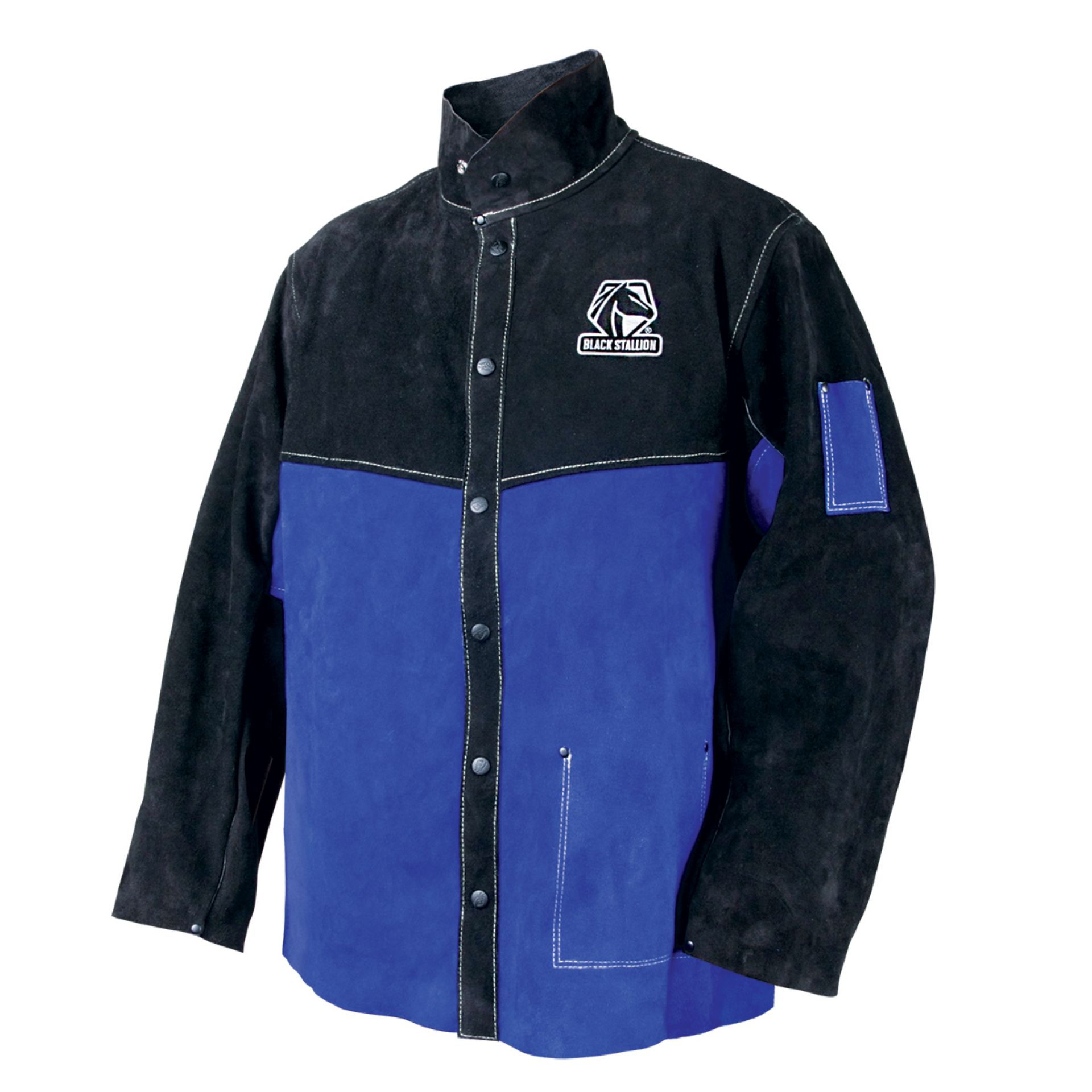 Picture of Black Stallion JL1030-BB SIDE SPLIT COWHIDE STANDARD LEATHER 30 INCH WELDING COAT