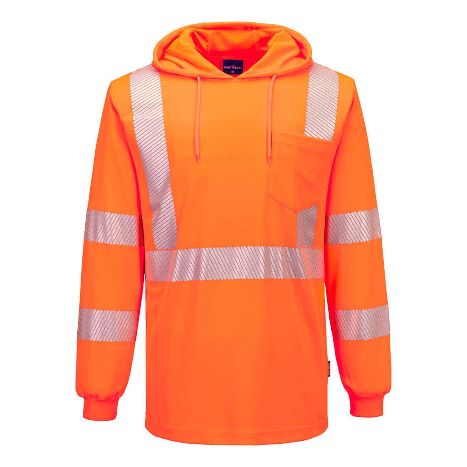 Picture of Portwest L042 Hi-Vis Lightweight Hooded T-Shirt L/S