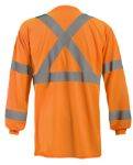 Picture of Occunomix LUX-LSTP3BX LONG SLEEVE WICKING BIRDSEYE X-BACK T-SHIRT w/POCKET