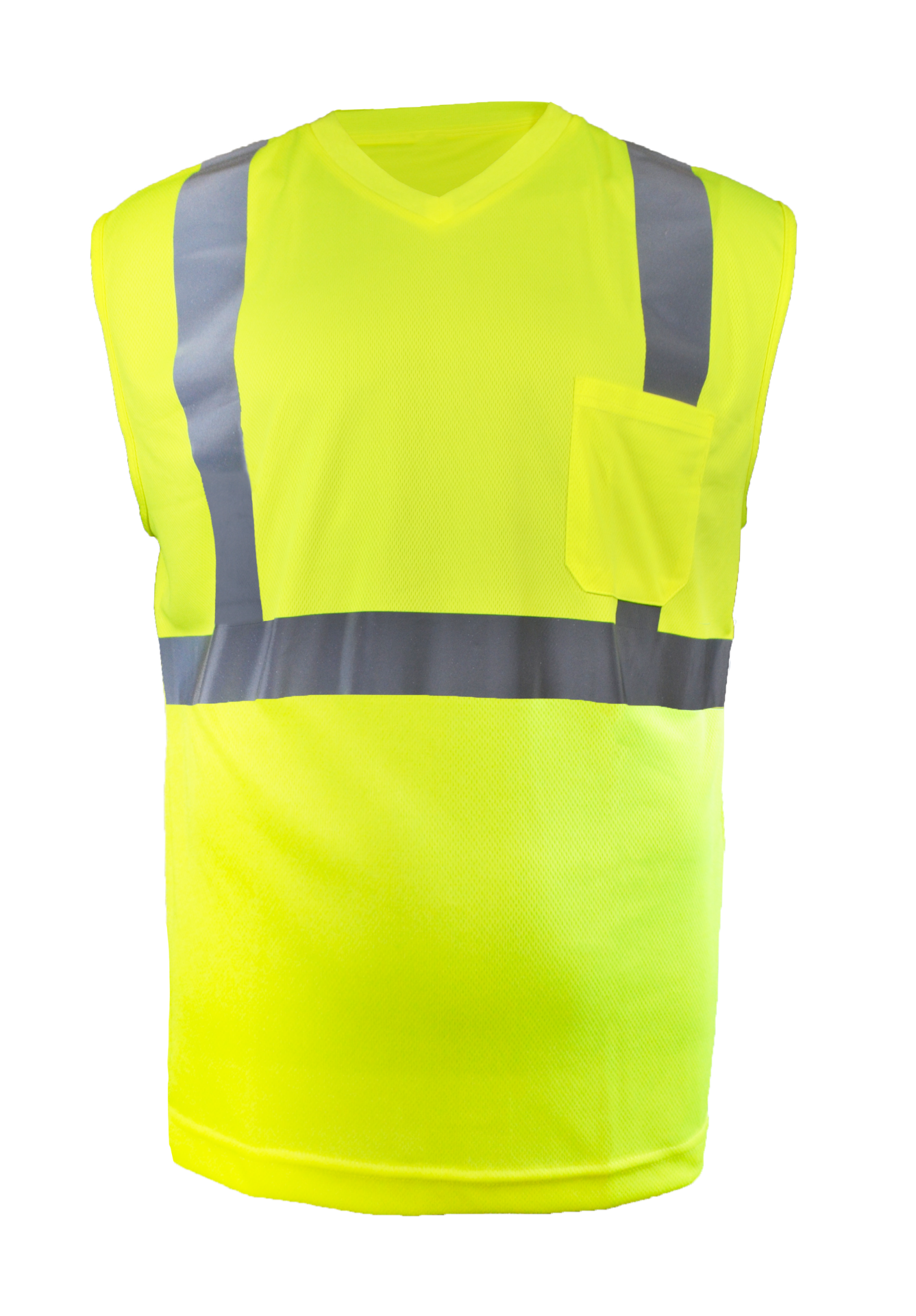 Picture of Occunomix LUX-NSETP2B SLEEVELESS WICKING BIRDSEYE T-SHIRT w/POCKET - Type R Class 2