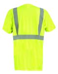 Picture of Occunomix LUX-SSETPBK SHORT SLEEVE BLACK BOTTOM WICKING BIRDSEYE T-SHIRT w/POCKET