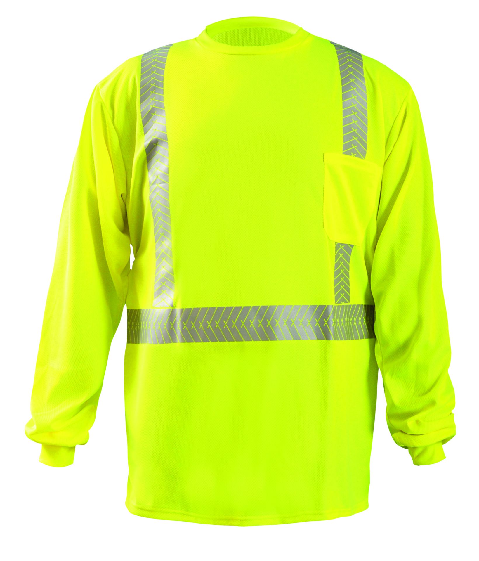 Picture of Occunomix LUX-TLSP2B LONG SLEEVE OCX PATENTED SEGMENTED TAPE T-SHIRT W/POCKET