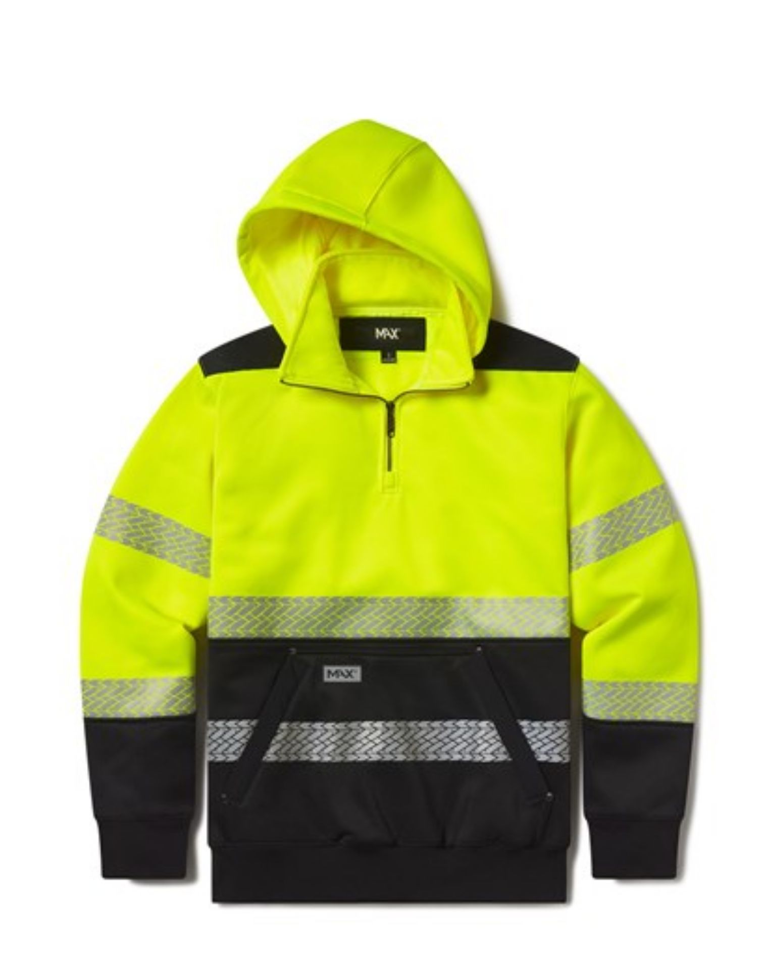 Picture of Max Apparel MAX652 ANSI Class 3 Quarter-Zip Hooded Sweatshirt