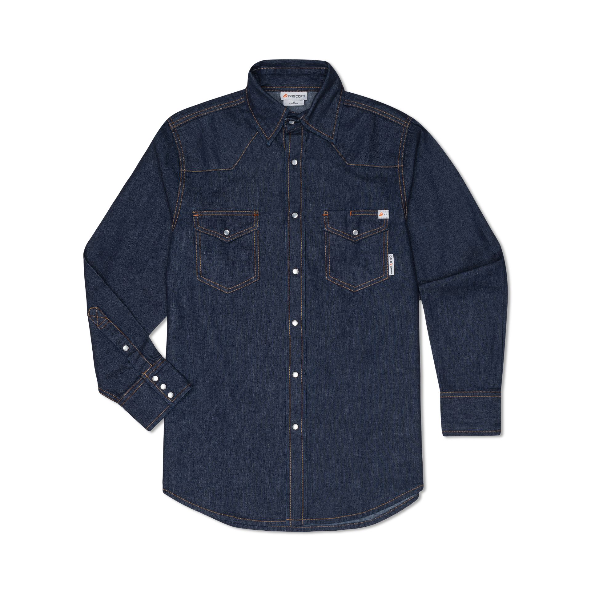 Picture of Rasco FR1021 Denim FR Flame Resistant Lightweight Snap Shirt