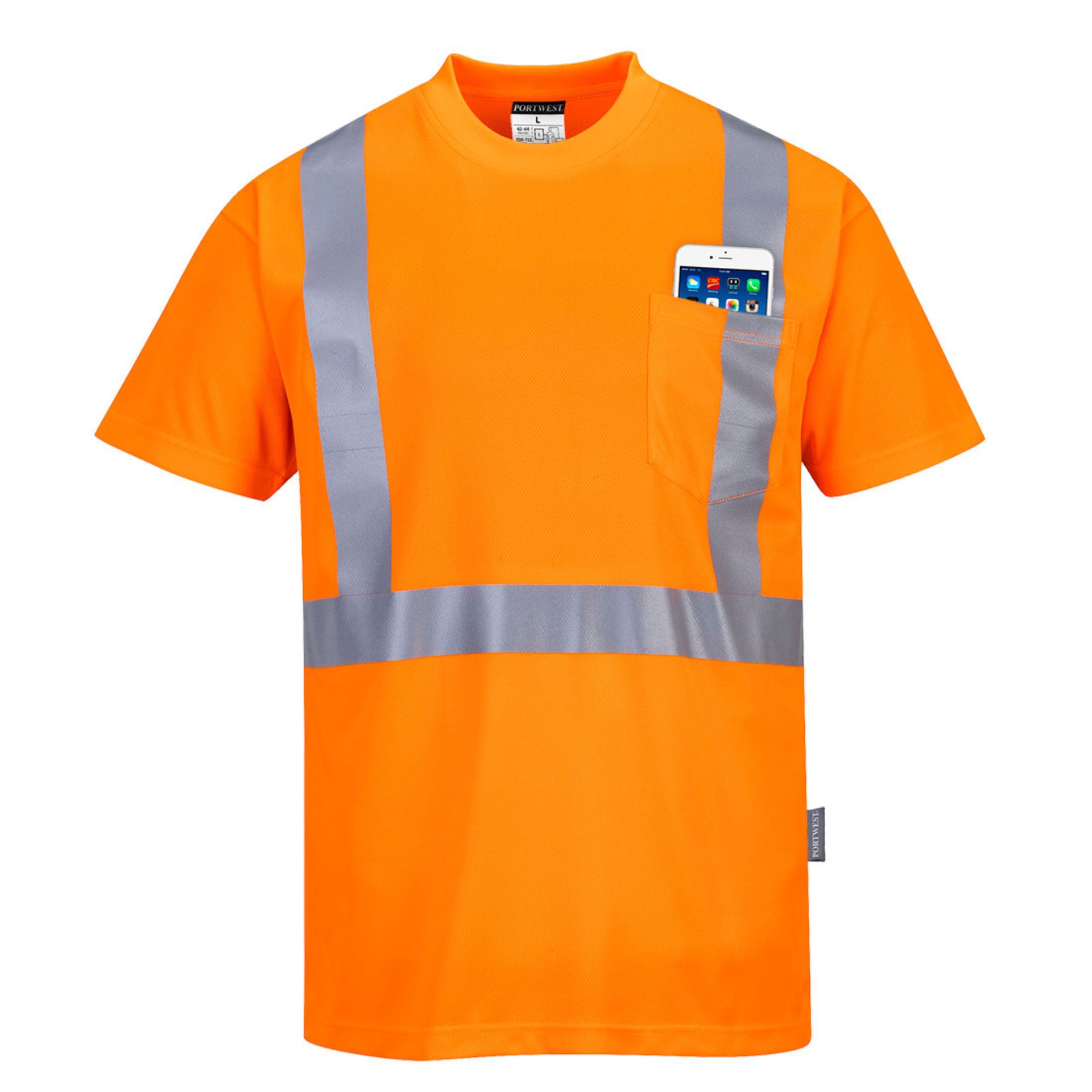 Picture of Portwest S190 Hi-Vis Pocket T-Shirt