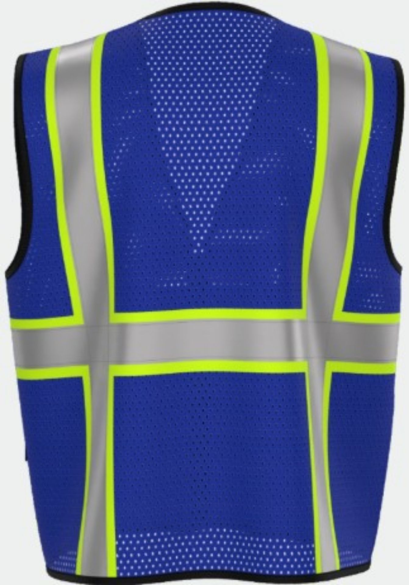 Picture of Safety Brite SB-43ZS Multi-Pocket Two-Tone Trim Mesh Vest