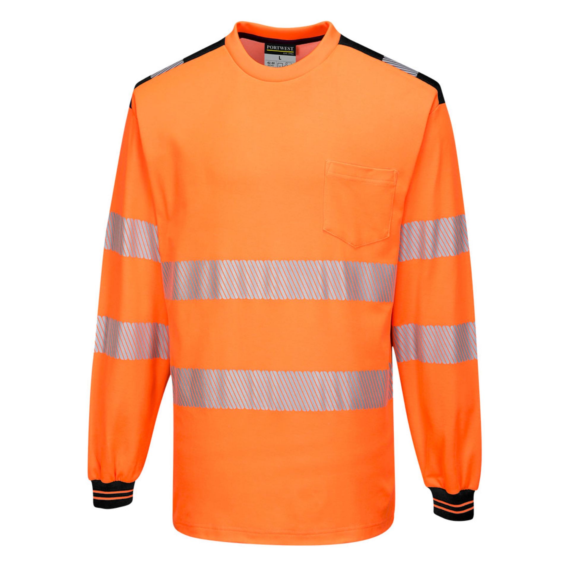 Picture of Portwest T185 PW3 Hi-Vis Cotton Comfort T-Shirt L/S