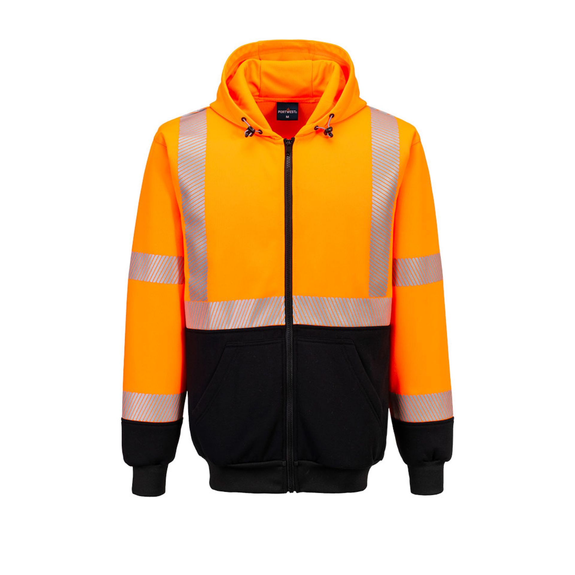 Picture of Portwest UB320 Hi-Vis Contrast Segmented Tape Zipped Hoodie