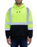 Picture of Occunomix UHV970 BLACK BOTTOM PULLOVER HOODIE SWEATSHIRT - Type R Class 3