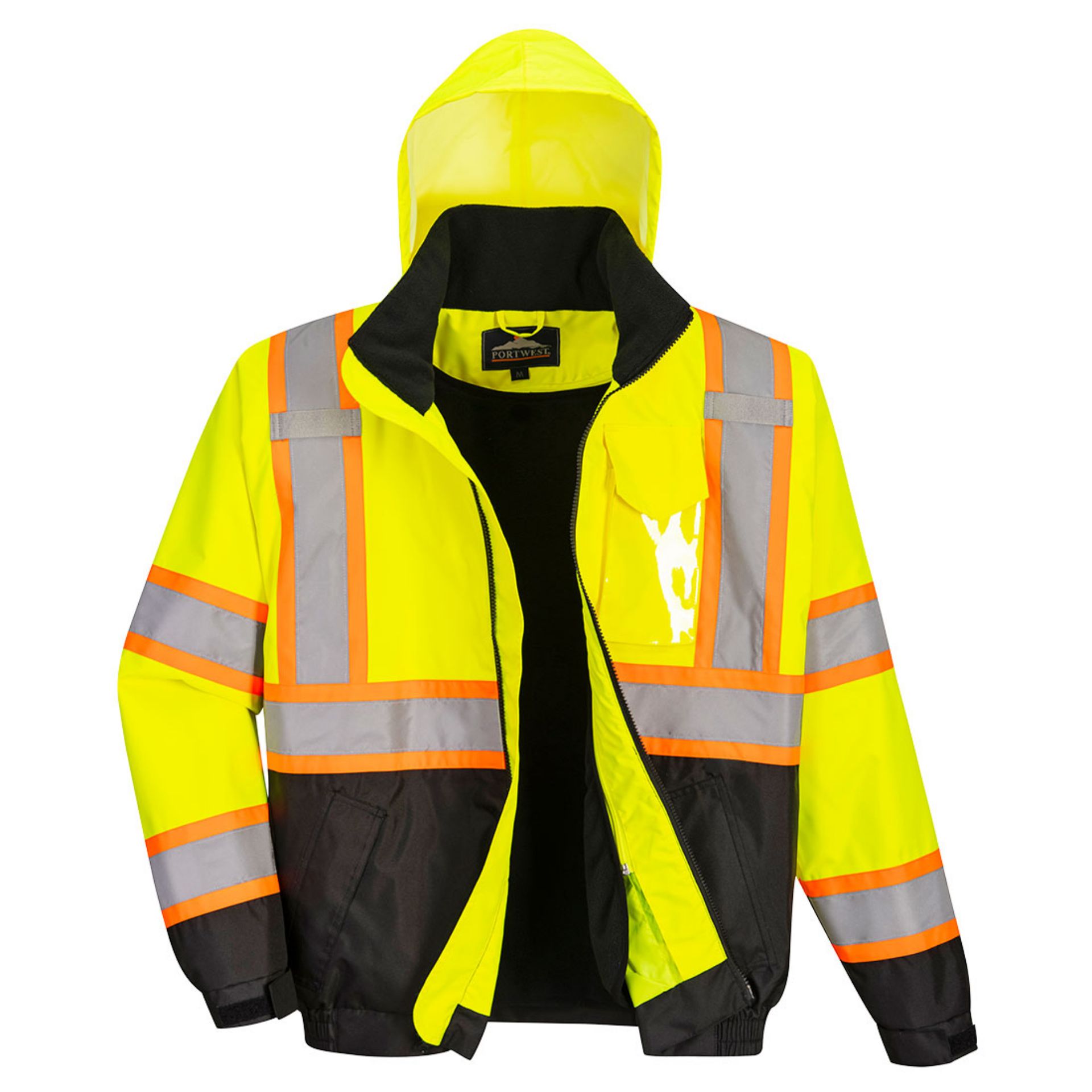 Picture of Portwest US367 Hi-Vis 2-in-1 Contrast Tape Bomber Jacket