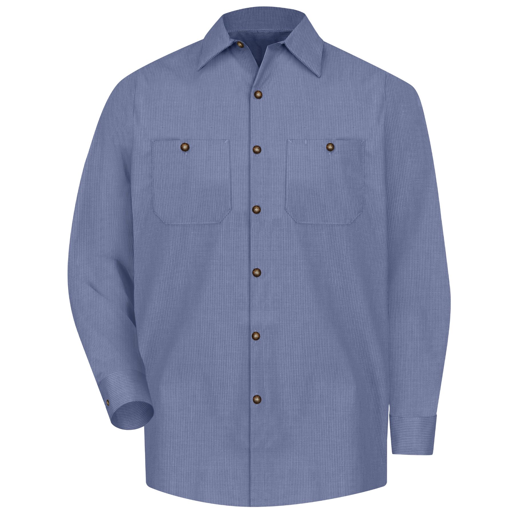 Red Kap®  Men's Long Sleeve Geometric Microcheck Work Shirt