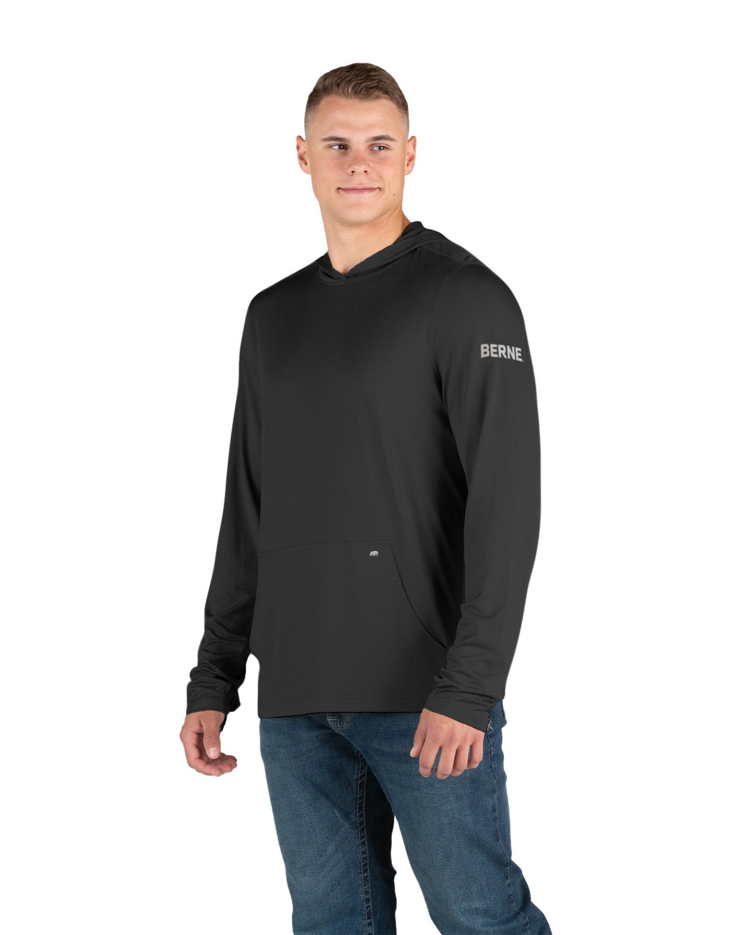 Picture of Berne  SH13 Long Sleeve Hooded UPF Sun Shirt