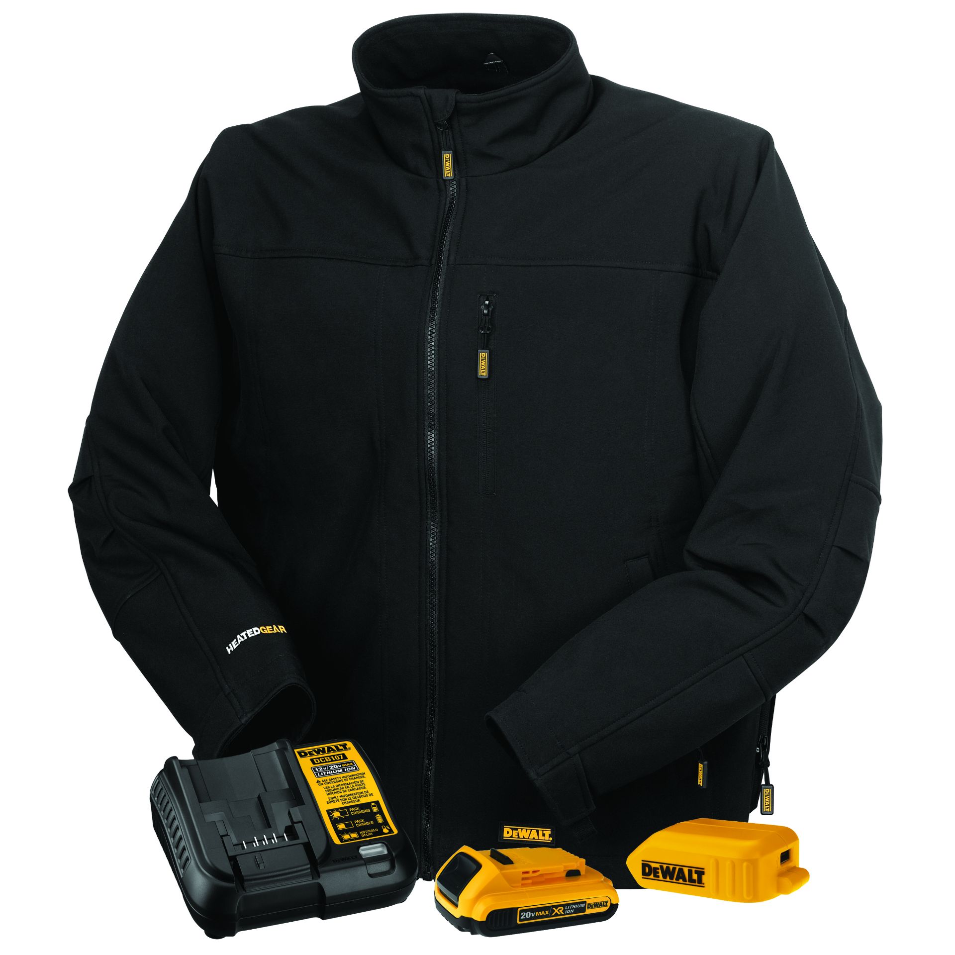 Picture of DEWALT DCHJ060ABD1 DEWALT Men's Heated Soft Shell Jacket Kitted Black
