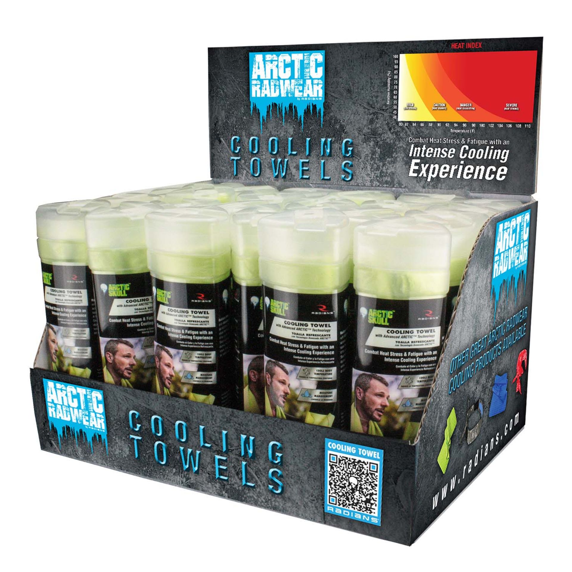 Picture of Radians RCS-CD Radians Arctic Radwear® Cooling Towel Counter Display