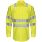 Picture of Red Kap® SY14-HV-TRC3 Men's Hi-Visibility Long Sleeve Ripstop Work Shirt - Type R, Class 3