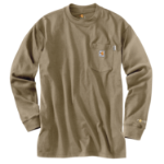 Picture of Carhartt 100235 Mens Flame Resistant Force Loose Fit Midweight Long-Sleeve Pocket T-Shirt