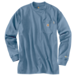 Picture of Carhartt 100235 Mens Flame Resistant Force Loose Fit Midweight Long-Sleeve Pocket T-Shirt