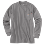 Picture of Carhartt 100235 Mens Flame Resistant Force Loose Fit Midweight Long-Sleeve Pocket T-Shirt