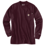Picture of Carhartt 100235 Mens Flame Resistant Force Loose Fit Midweight Long-Sleeve Pocket T-Shirt
