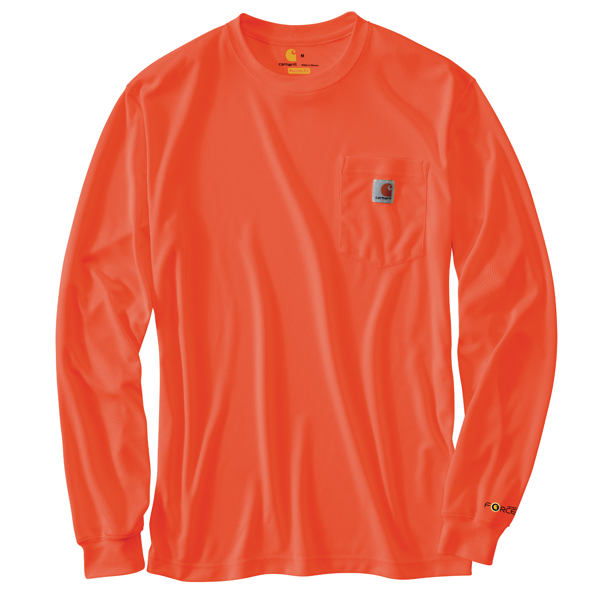 Picture of Carhartt 100494 Mens Force Relaxed Fit Lightweight Color Enhanced Long-Sleeve Pocket T-Shirt
