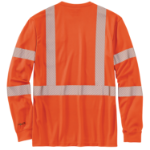 Picture of Carhartt 100496 Mens High-Visibility Force Relaxed Fit Lightweight Long-Sleeve Class 3 Pocket T-Shirt