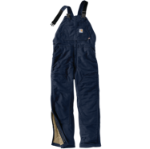 Picture of Carhartt 101626 Mens Flame Resistant Loose Fit Duck Insulated Bib Overall