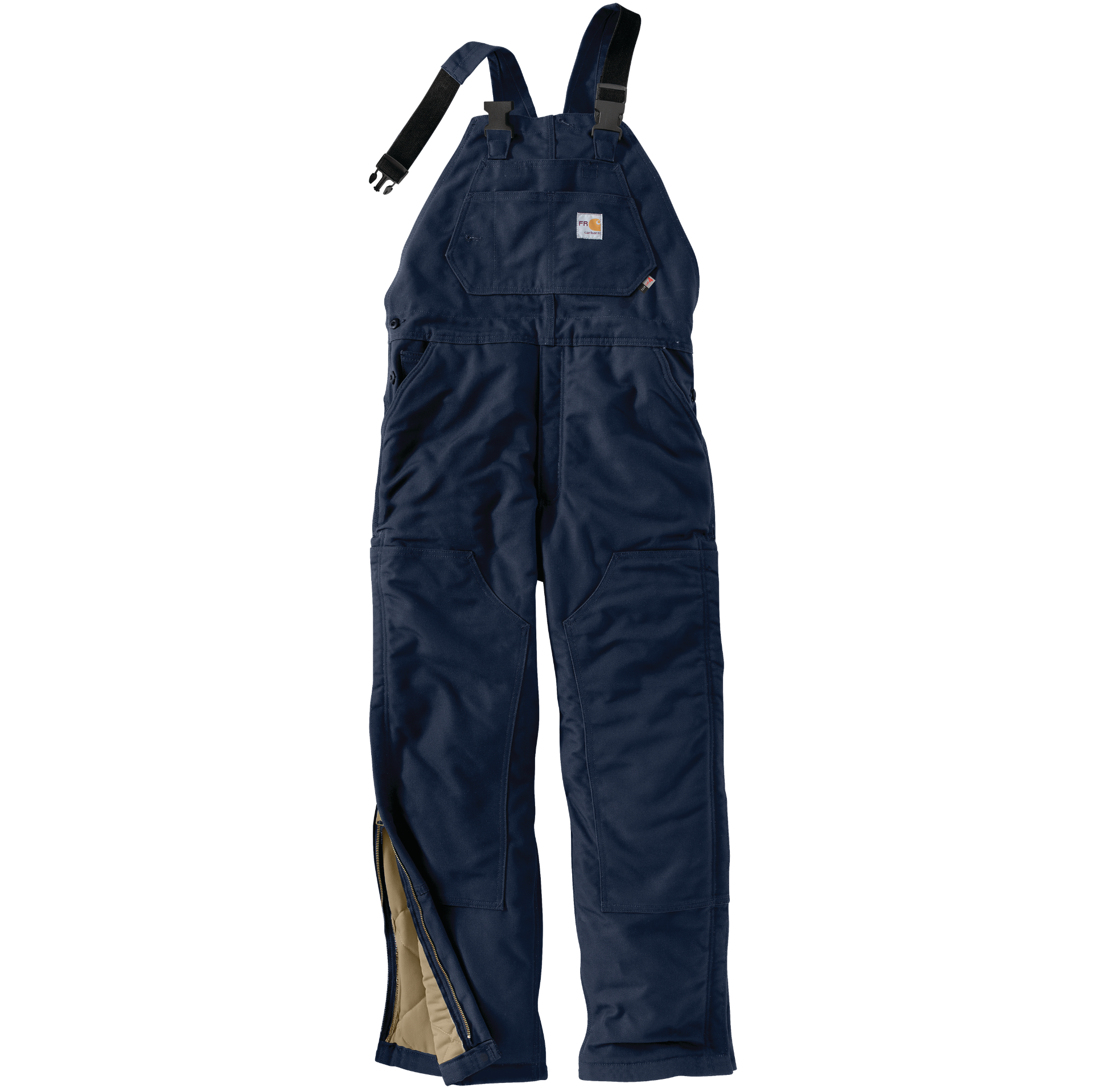 Picture of Carhartt 101626 Mens Flame Resistant Loose Fit Duck Insulated Bib Overall