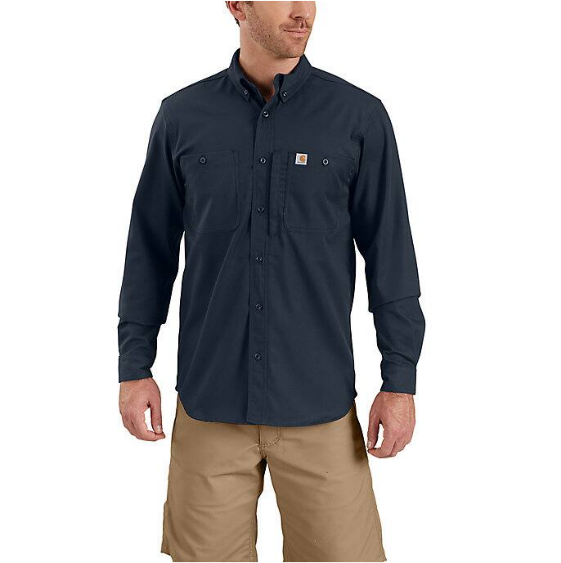 Picture of Carhartt 102538 Mens RUGGED PROFESSIONAL™ SERIES Relaxed Fit Canvas Long Sleeve Work Shirt