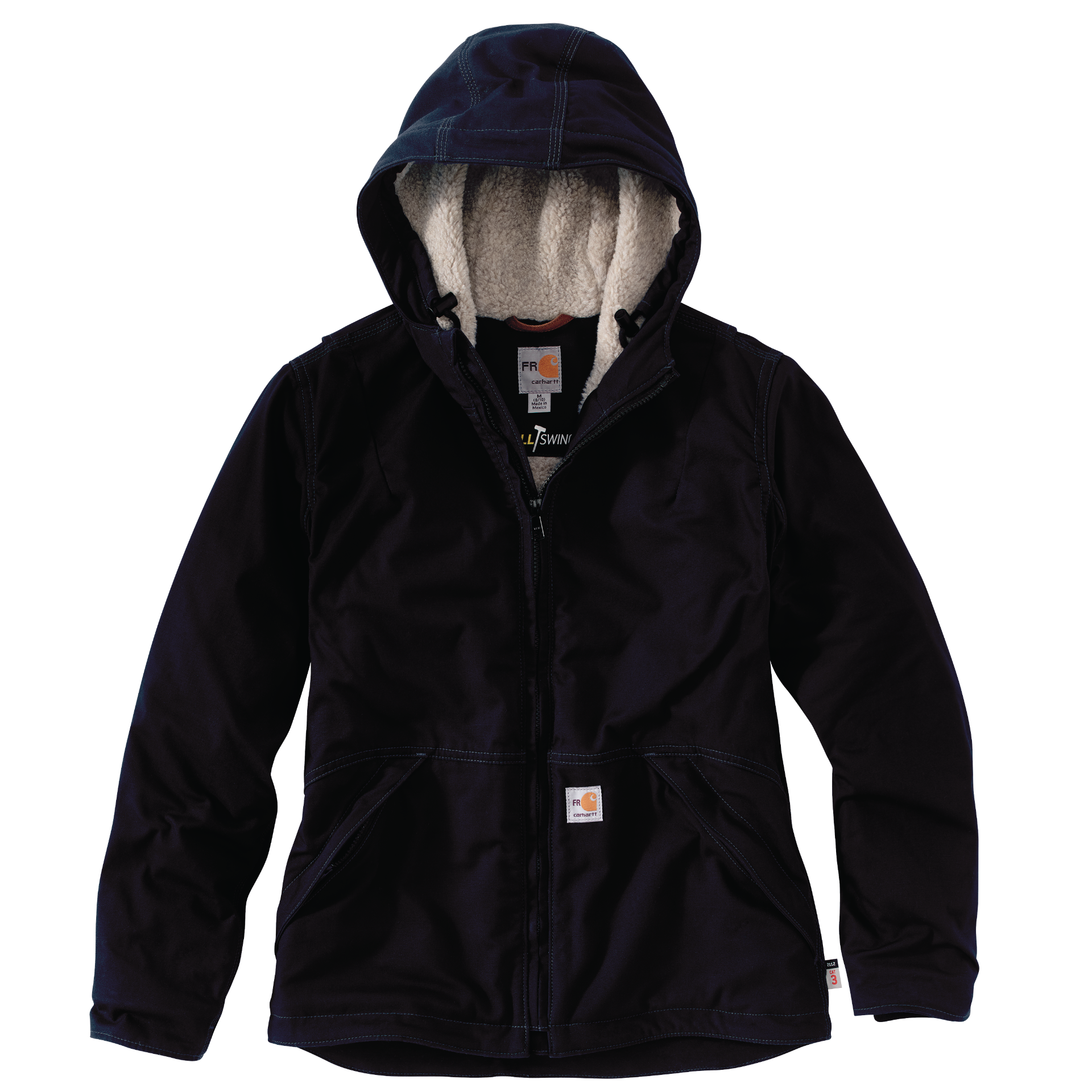 Picture of Carhartt 102694 Womens Flame Resistant Full Swing® Loose Fit Quick Duck Sherpa-Lined Jacket