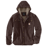 Picture of Carhartt 103826 Mens Relaxed Fit Washed Duck Sherpa-Lined Utility Jacket