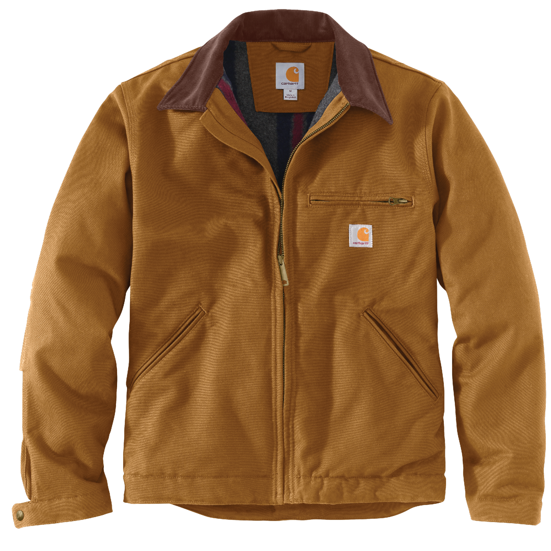 Picture of Carhartt 103828 Mens Relaxed Fit Duck Blanket-Lined Detroit Jacket