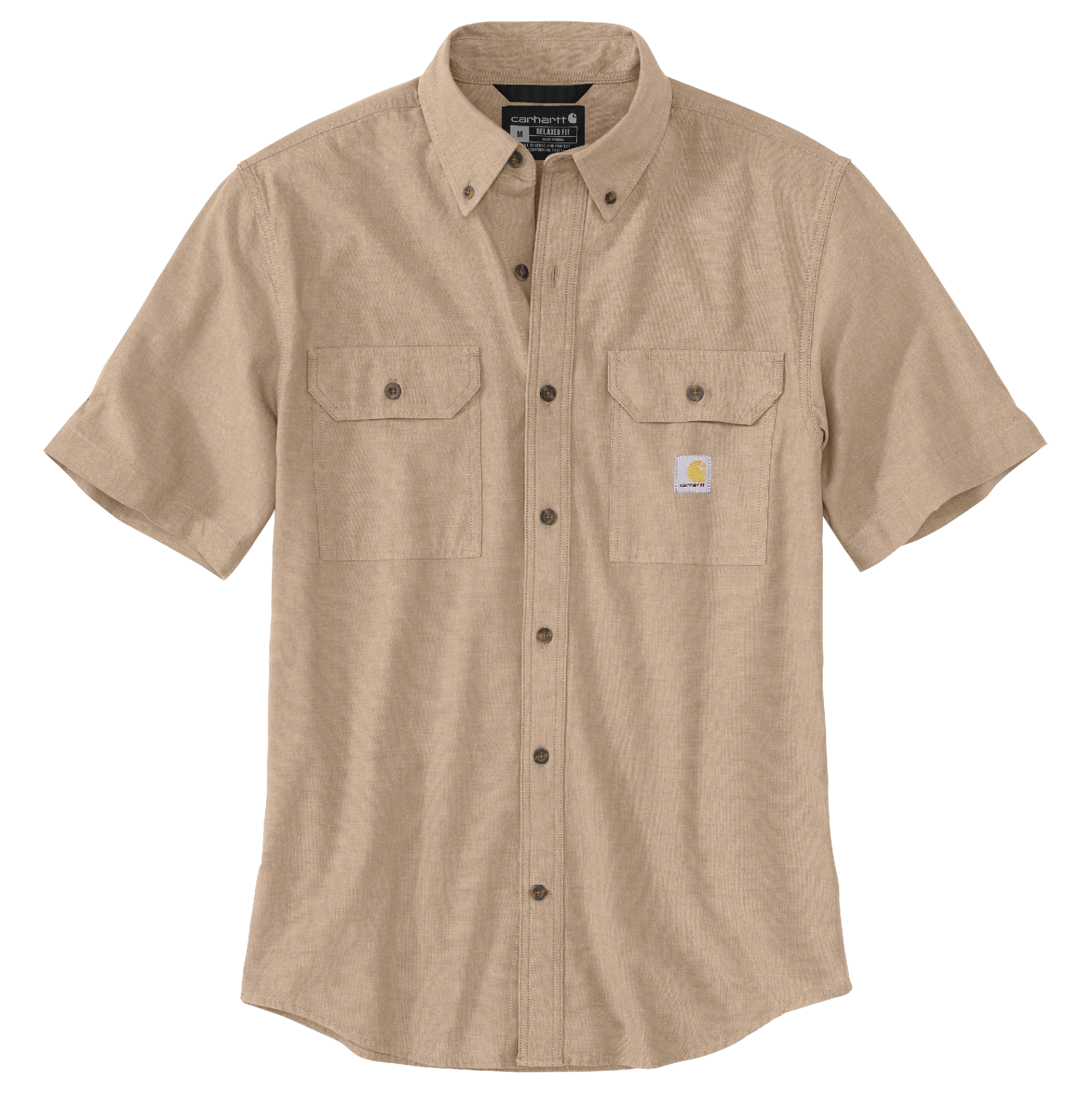 Picture of Carhartt 104369 Mens Loose Fit Midweight Chambray Short-Sleeve Shirt