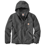 Picture of Carhartt 104392 Mens Relaxed Fit Washed Duck Sherpa-Lined Jacket