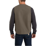 Picture of Carhartt 104394 Mens Relaxed Fit Washed Duck Sherpa-Lined Vest