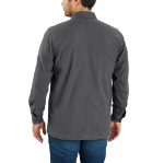Picture of Carhartt 105532 Mens Rugged Flex® Relaxed Fit Canvas Fleece-Lined Snap-Front Shirt Jac